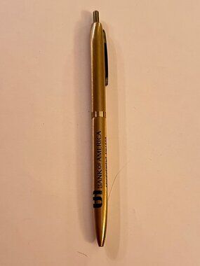Vintage Gold Metal Ballpoint Pen Bank of America Achievement Awards